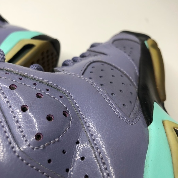 RARE Air Jordan 6 Retro GG Iron Purple Teal Suede High Top Basketball Shoes - Picture 11 of 15